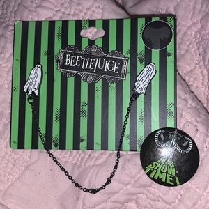 Beetlejuice collar pins